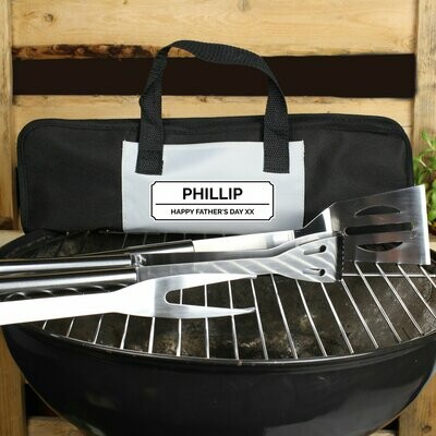 Personalised Classic Stainless Steel BBQ Kit