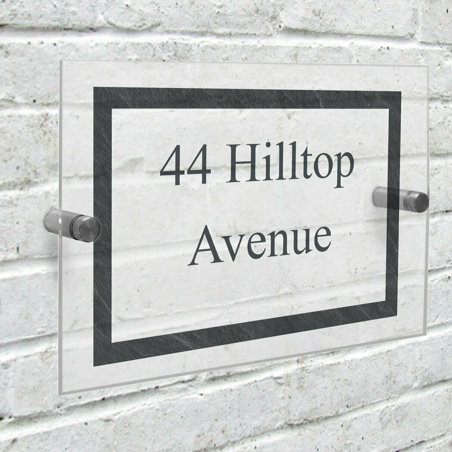 Personalised Slate Effect Acrylic House Sign