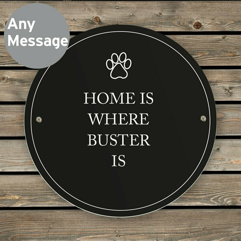 Personalised Paw Prints Pet Sign