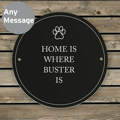 Personalised Paw Prints Pet Sign
