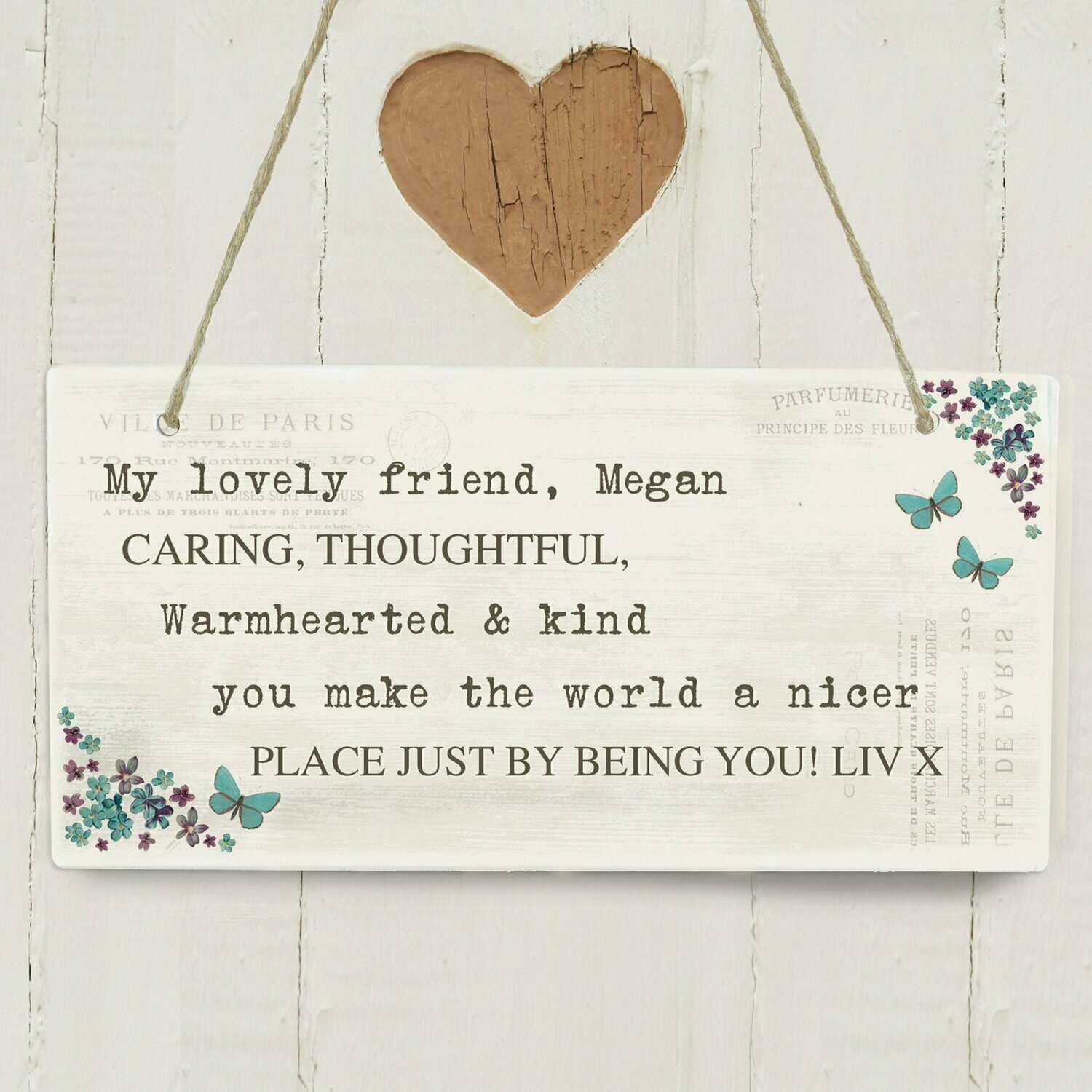 Personalised Forget me not Wooden Sign