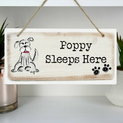 Personalised Dog Wooden Sign