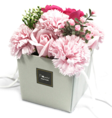 Soap Flower Bouquet - Pink Rose & Carnation