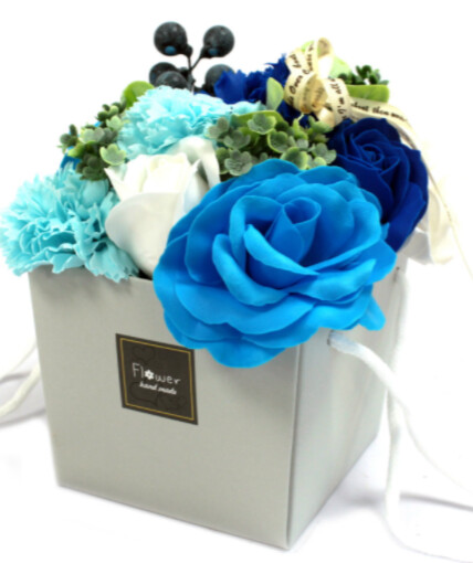 Soap Flower Bouquet - Blue Wedding