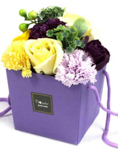 Soap Flower Bouquet - Purple Flower Garden