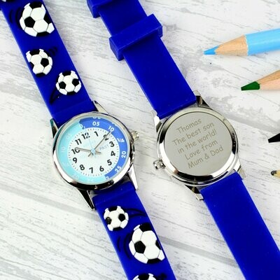 Personalised Kids Blue Time Teacher Watch with Presentation Box