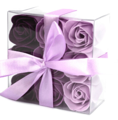 Set of 9 Soap Flower - Lavender Roses
