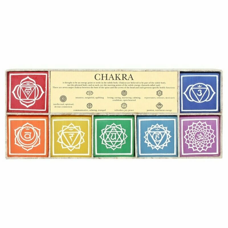 Set of 7 Chakra Symbol Candles