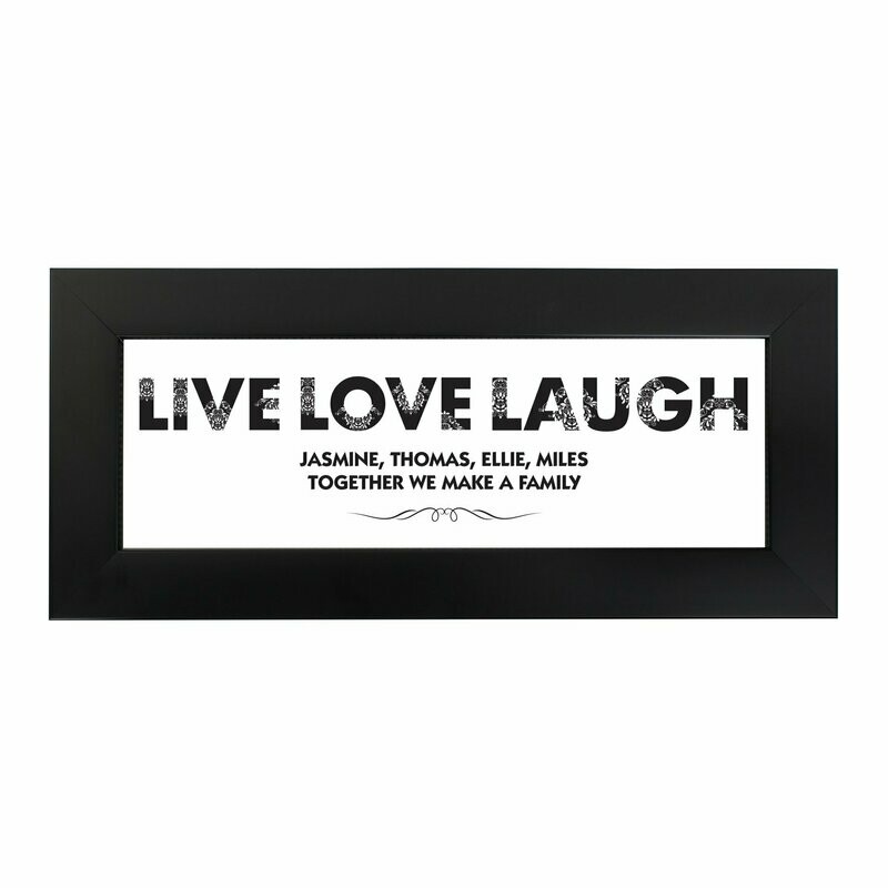 Personalised Live Love Laugh Name Frame
