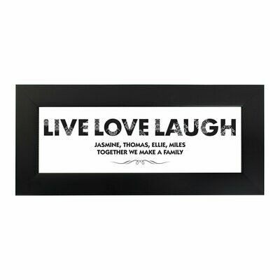 Personalised Live Love Laugh Name Frame