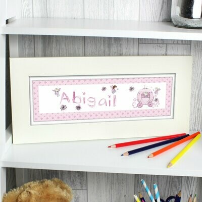 Personalised Pumpkin Fairy Name Frame