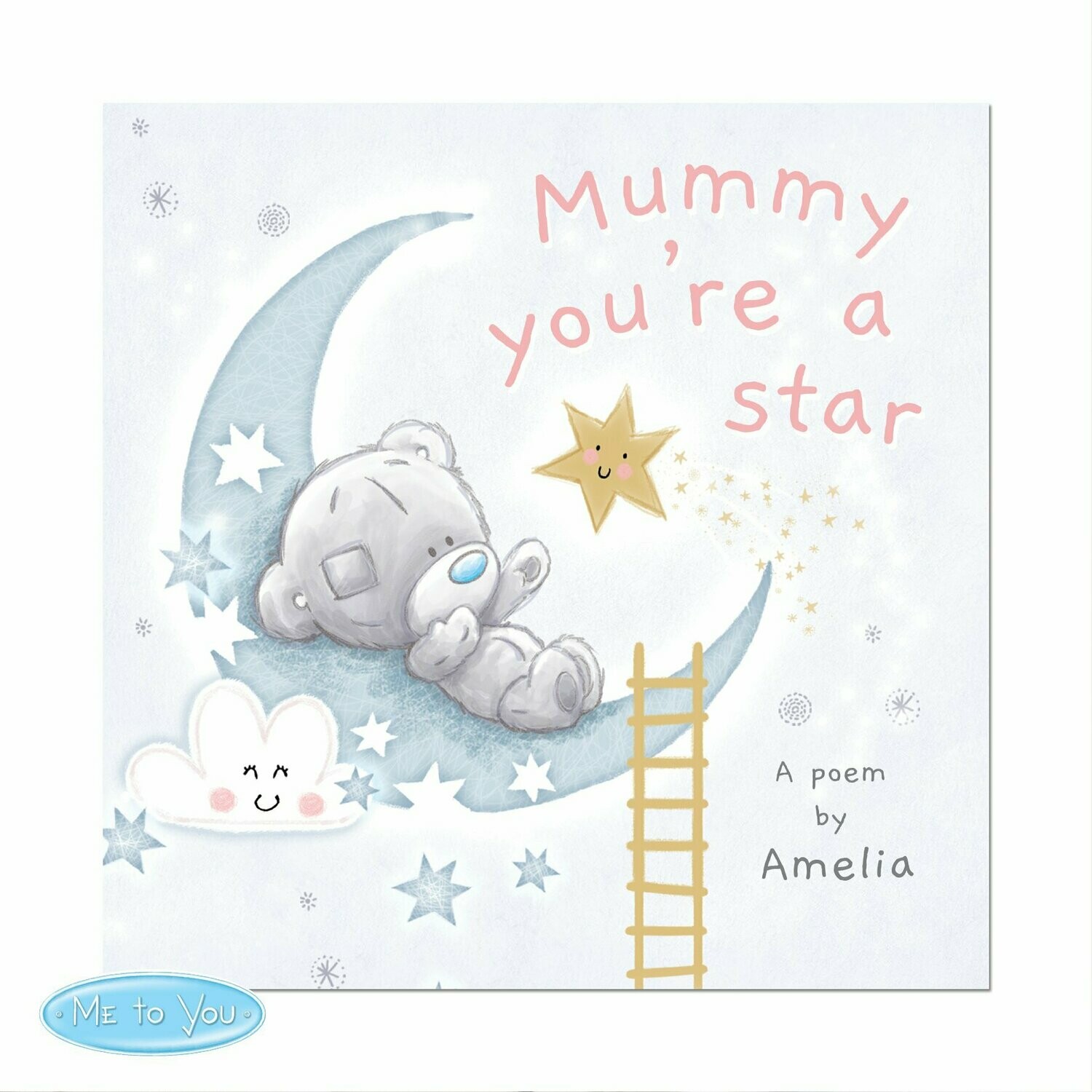 Personalised Tiny Tatty Teddy Mummy You're A Star, Poem Book