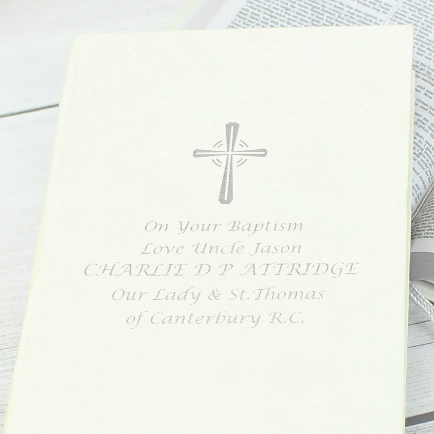 Personalised Silver Companion Holy Bible - Eco-friendly