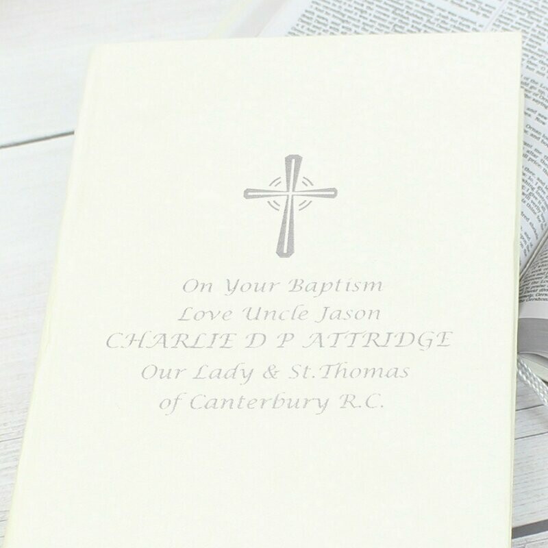 Personalised Silver Companion Holy Bible - Eco-friendly