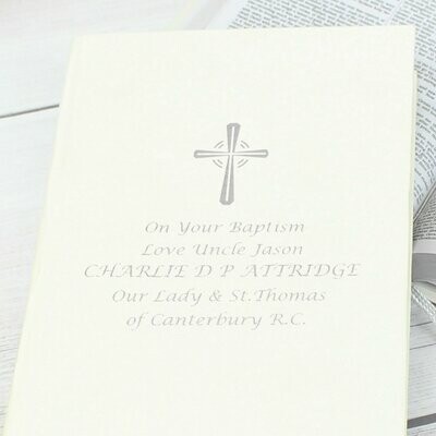 Personalised Silver Companion Holy Bible - Eco-friendly