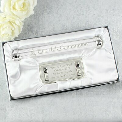 Personalised First Holy Communion Silver Plated Certificate Holder