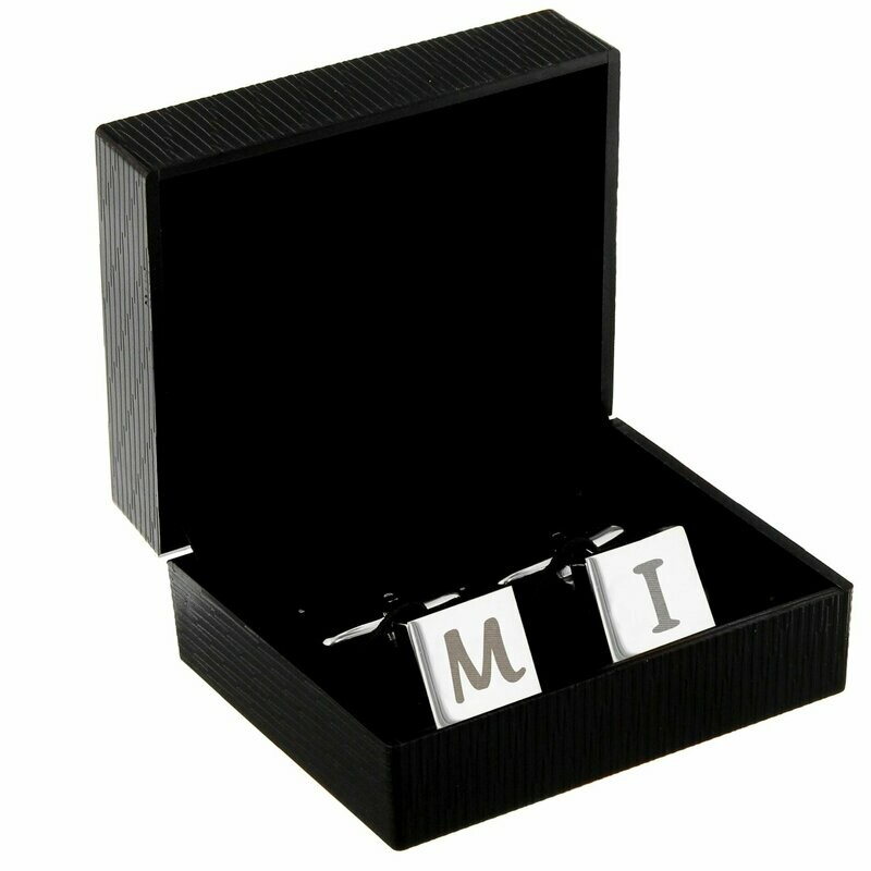 Personalised Initial Square Cufflinks