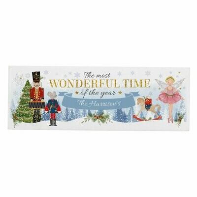 Personalised Nutcracker Wooden Block Sign