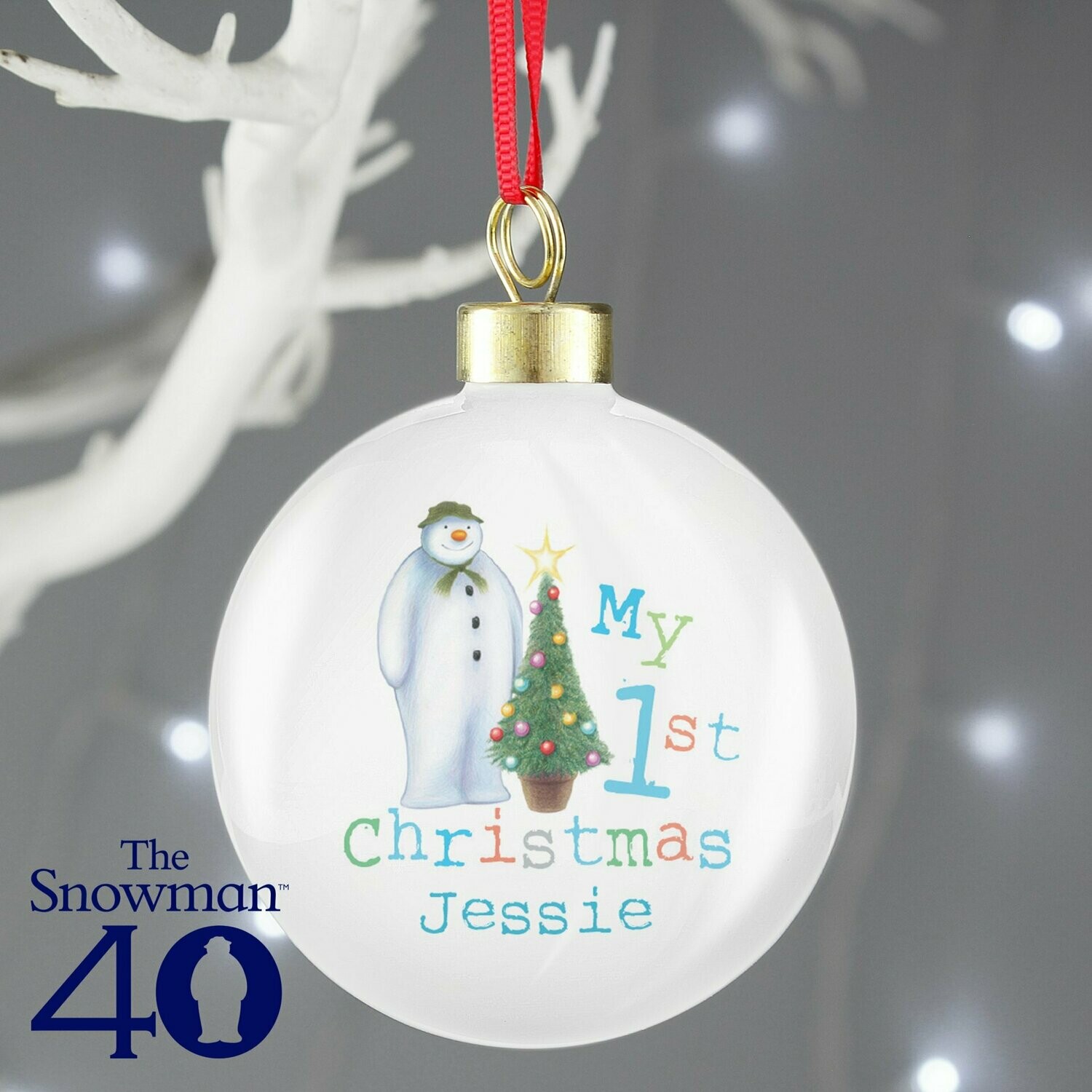 Personalised The Snowman My 1st Christmas Bauble