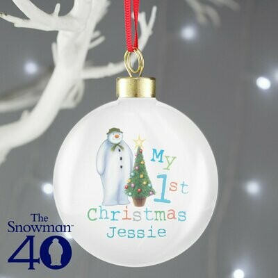 Personalised The Snowman My 1st Christmas Bauble