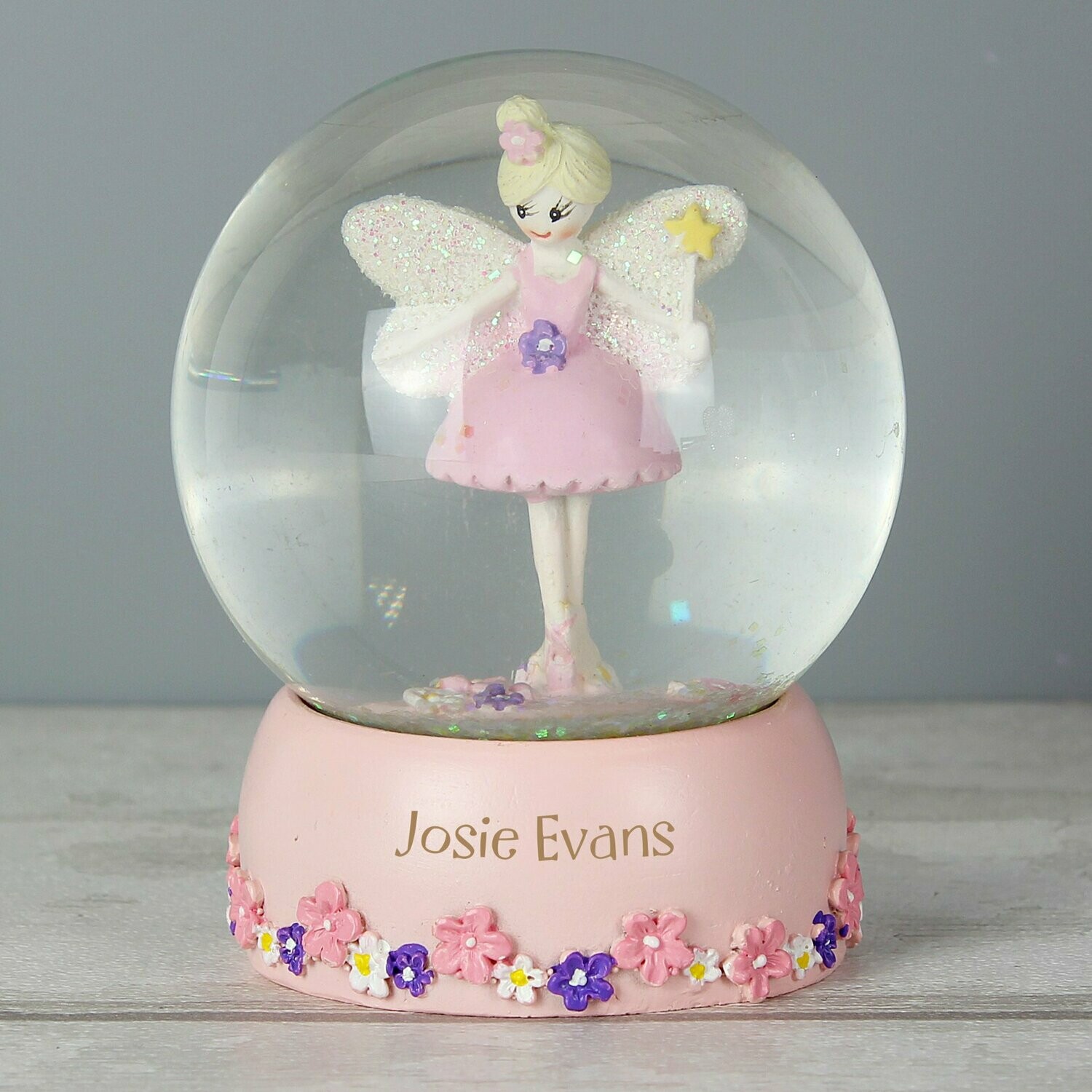 Personalised Fairy Any Name Glitter Snow Globe