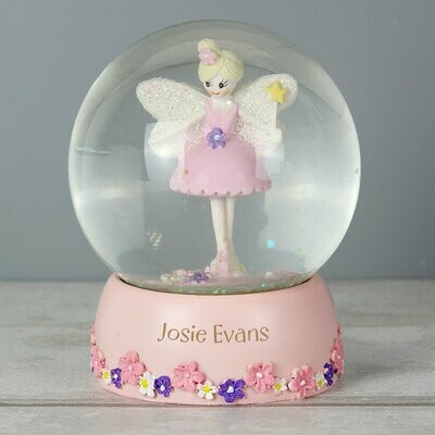 Personalised Fairy Any Name Glitter Snow Globe