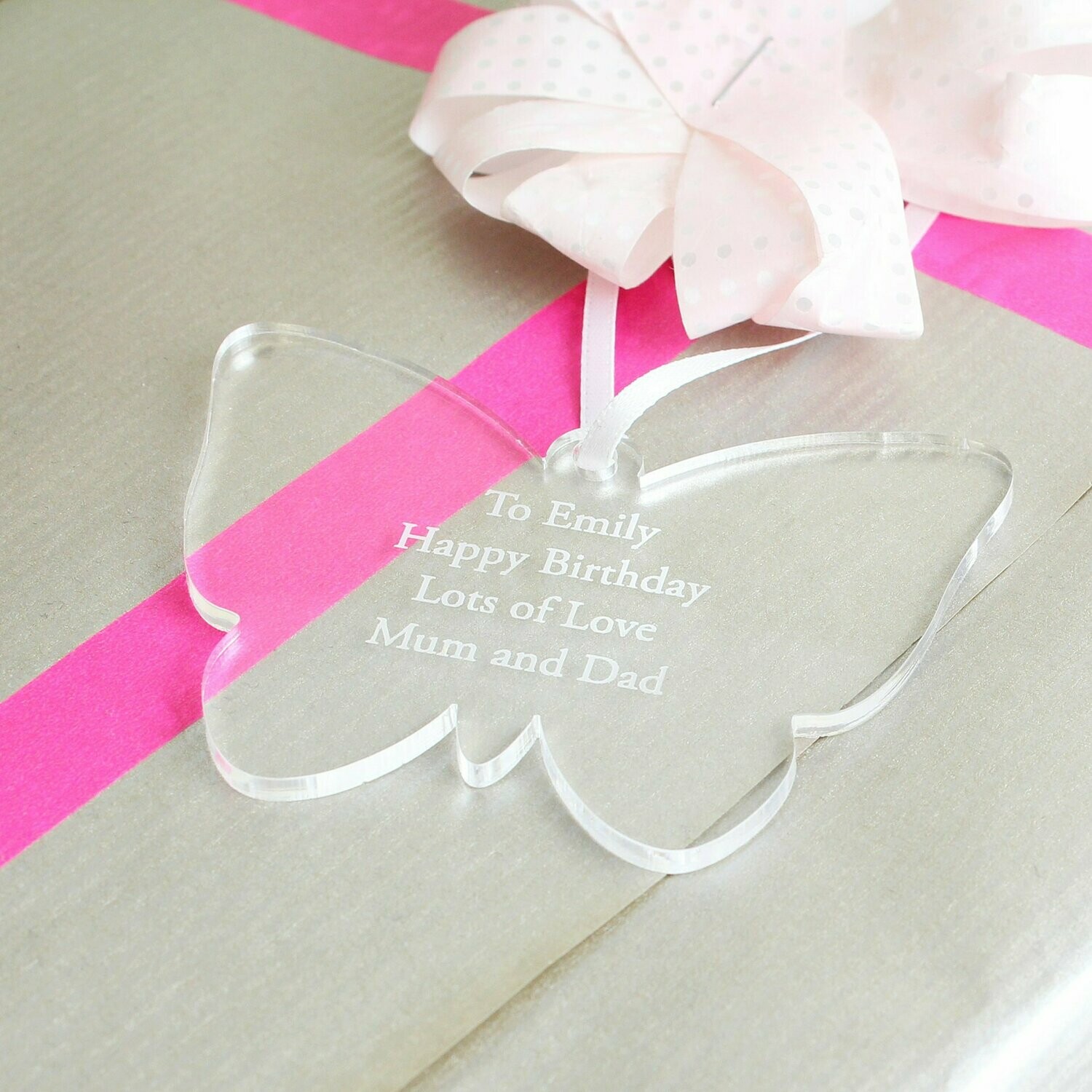 Personalised Acrylic Butterfly Decoration