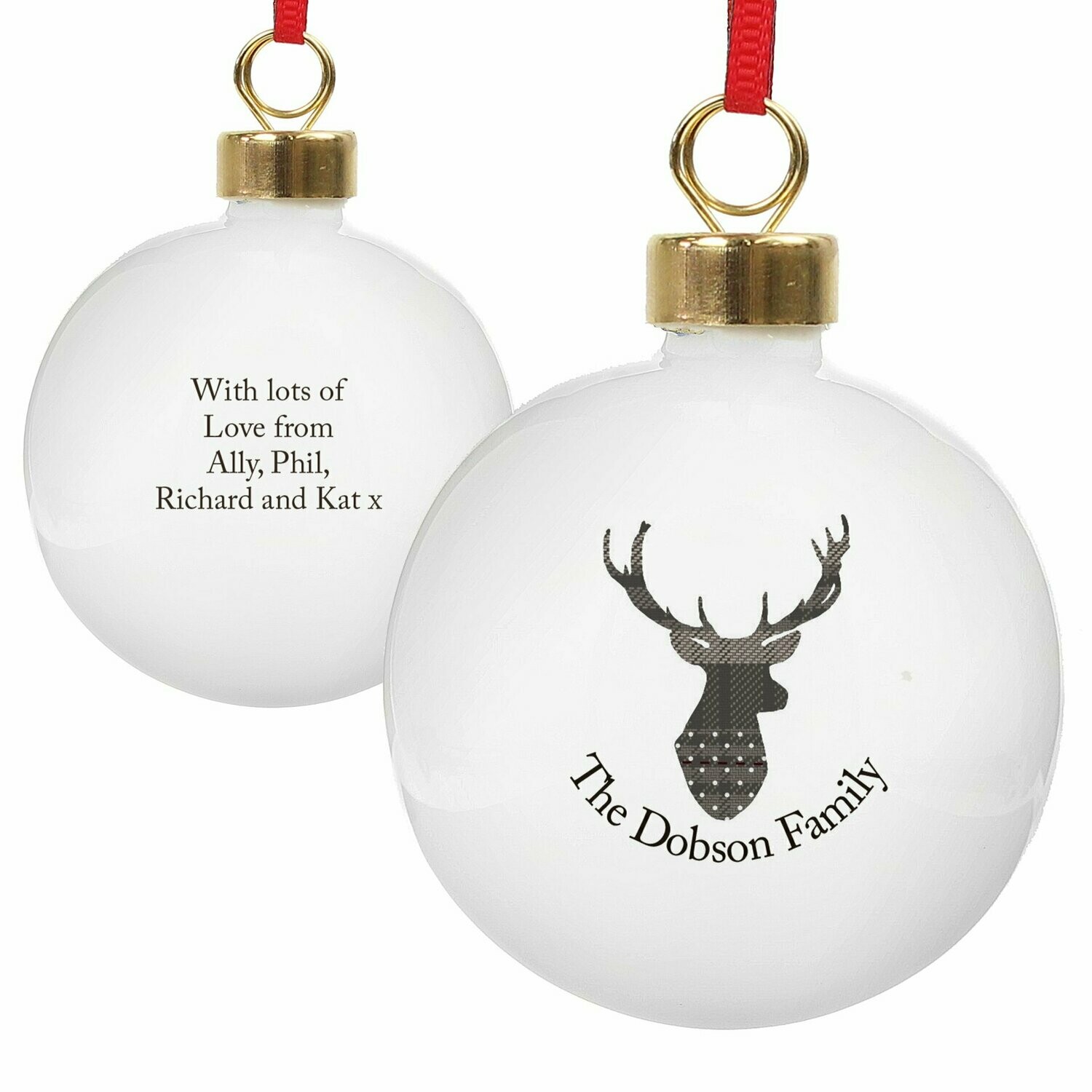 Personalised Highland Stag Bauble