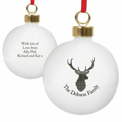 Personalised Highland Stag Bauble