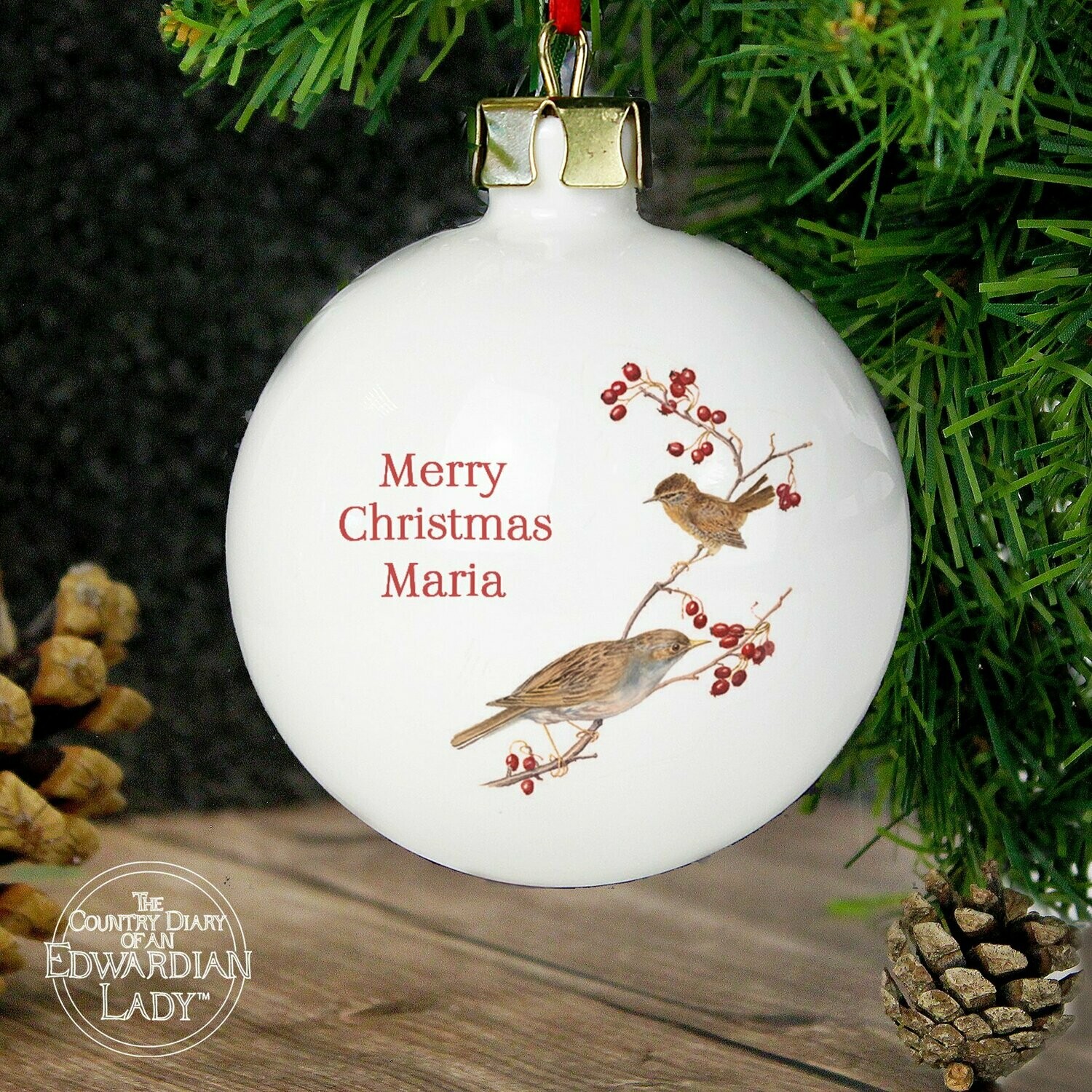 Personalised Country Diary Midwinter Bauble