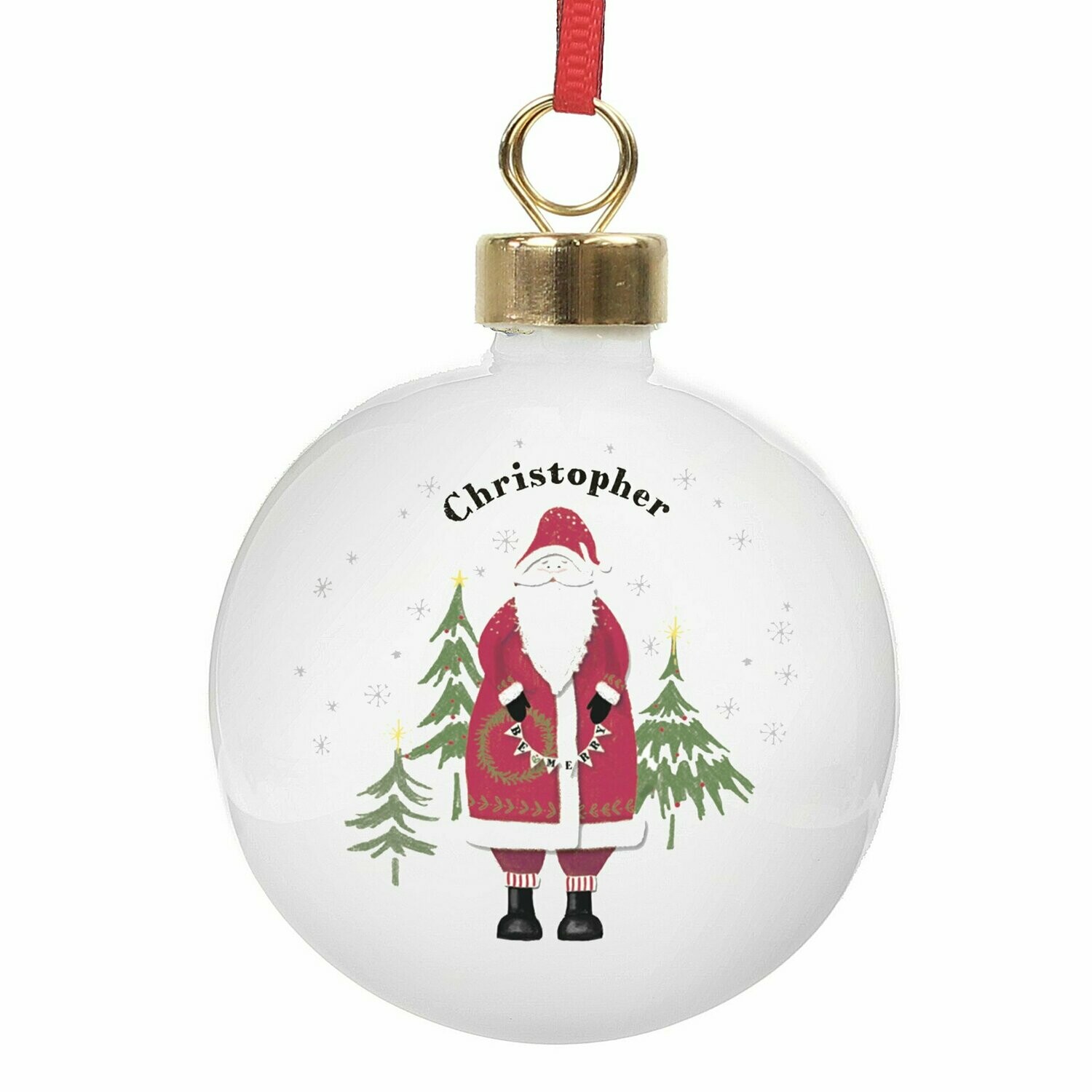 Personalised Father Christmas Bauble