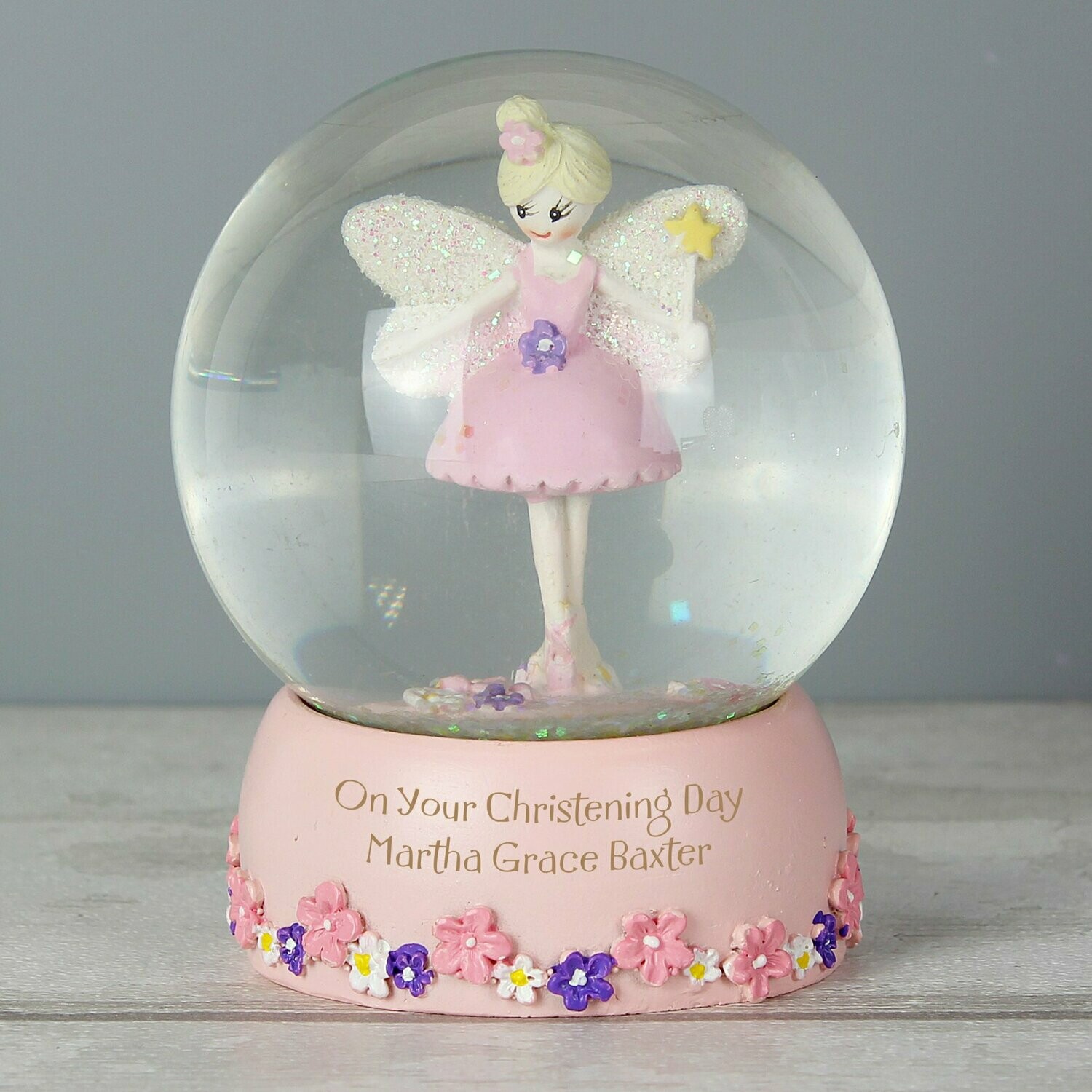 Personalised Fairy Glitter Snow Globe