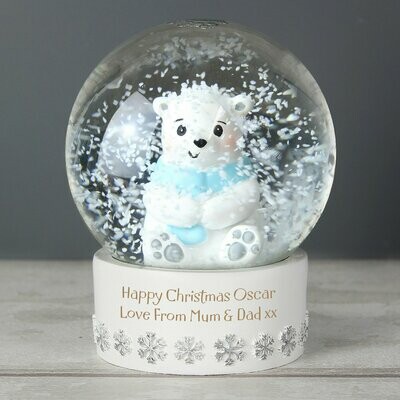 Personalised Polar Bear Snow Globe