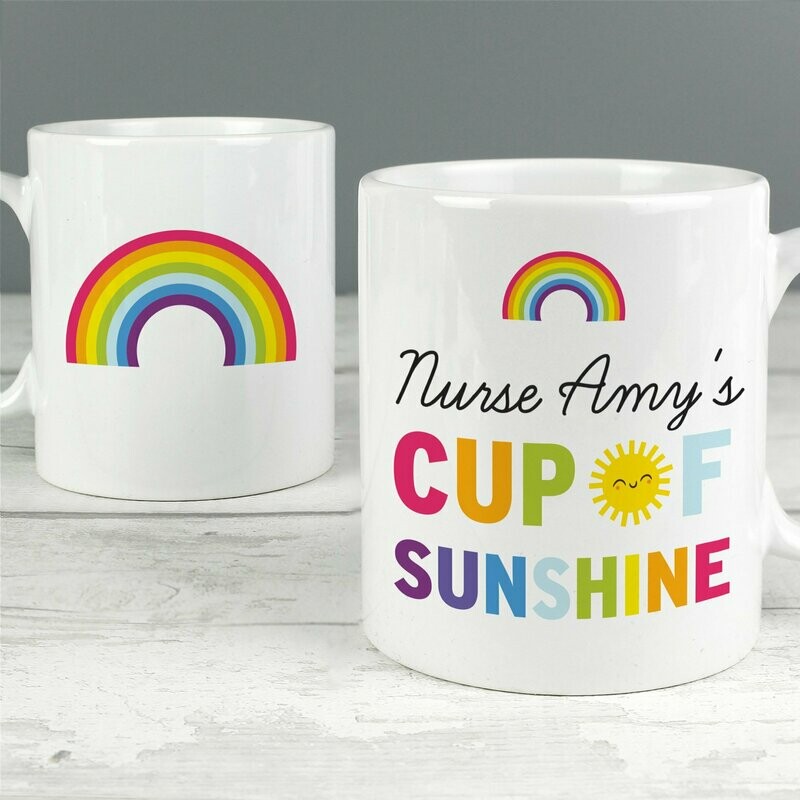 Personalised Cute Rainbow Shape Mug