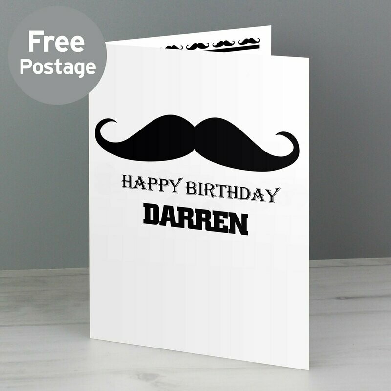 Personalised Moustache Card
