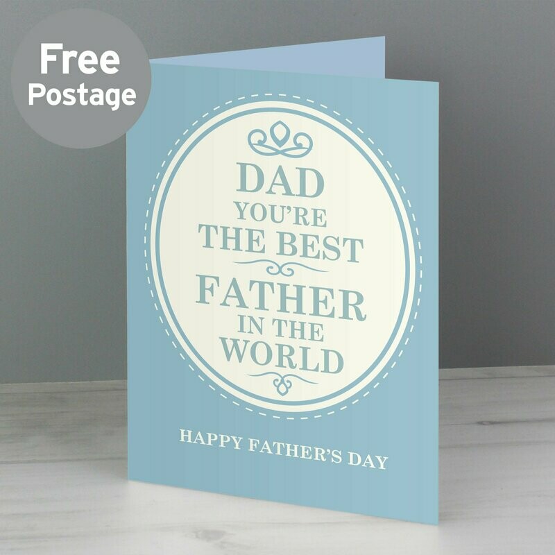 Personalised The Best in the World Card
