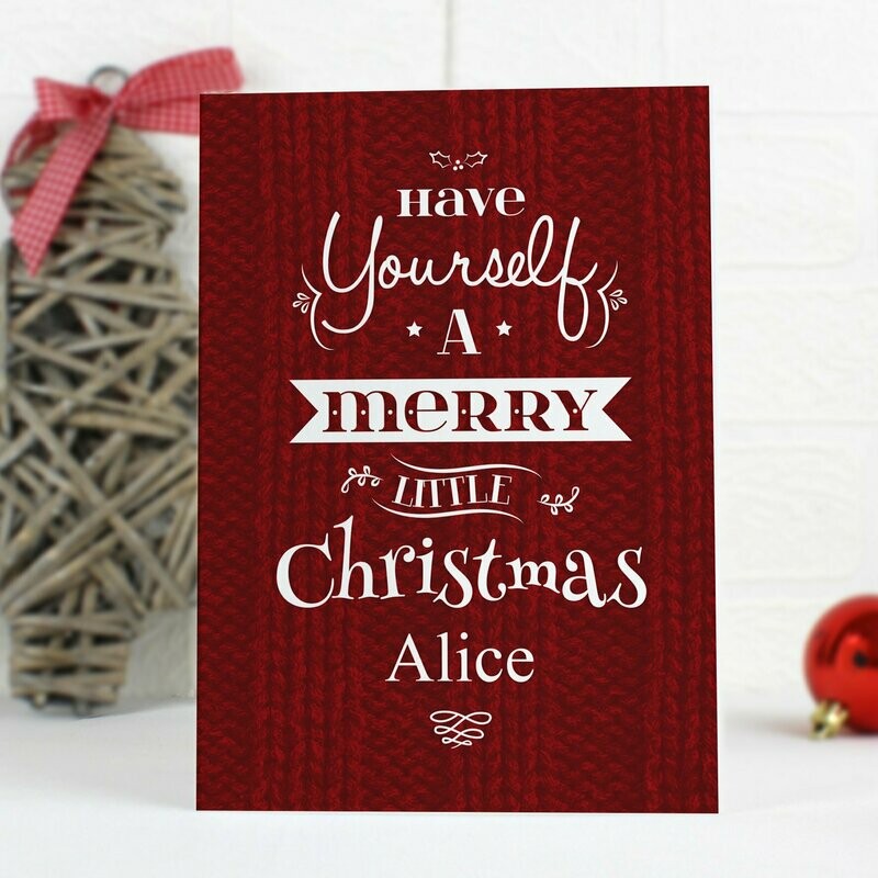 Personalised Merry Little Christmas Card