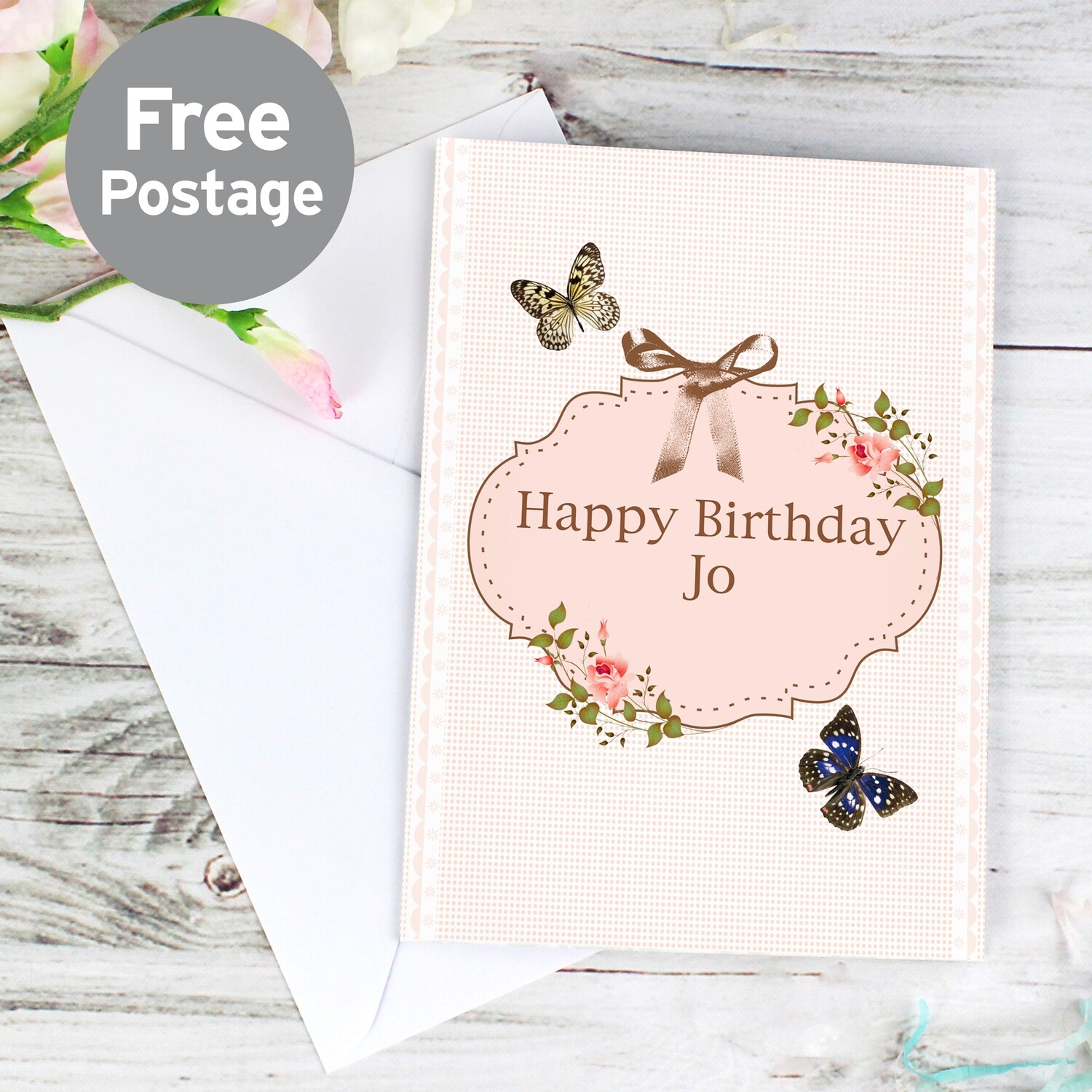 Personalised Delicate Butterfly Card