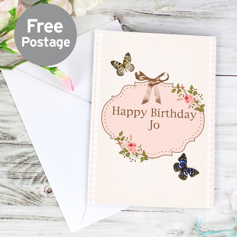 Personalised Delicate Butterfly Card
