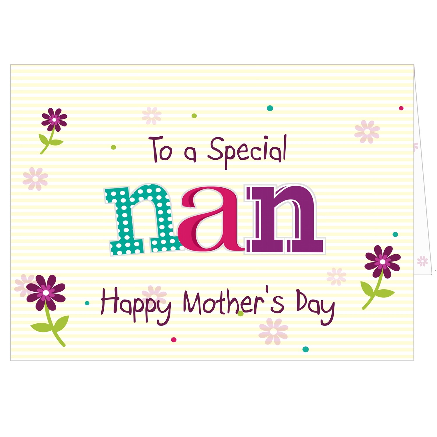 Personalised Patchwork Flowers Card