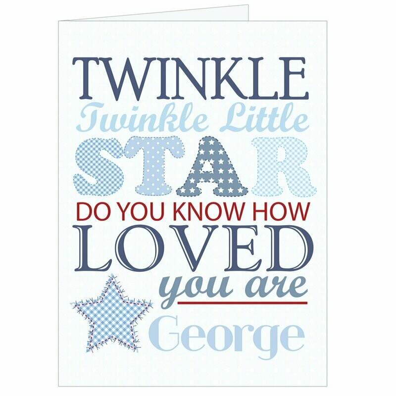 Personalised Twinkle Boys Card