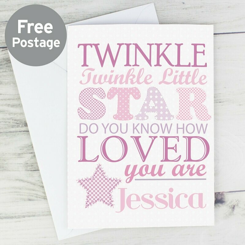 Personalised Twinkle Girls Card