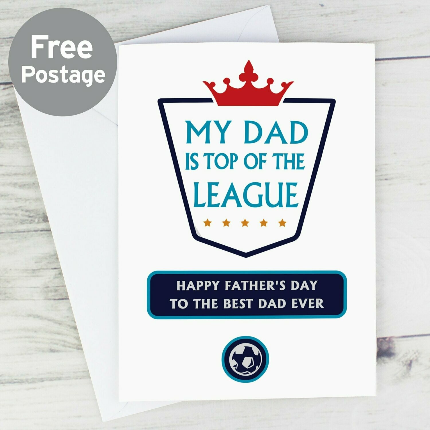 Personalised Top of the League Card