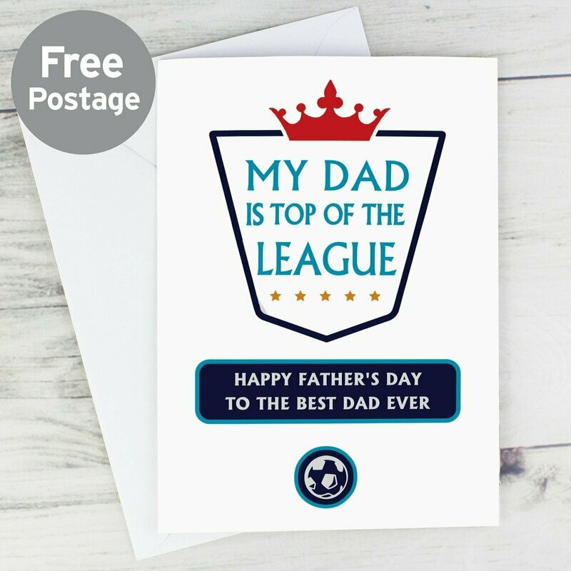 Personalised Top of the League Card
