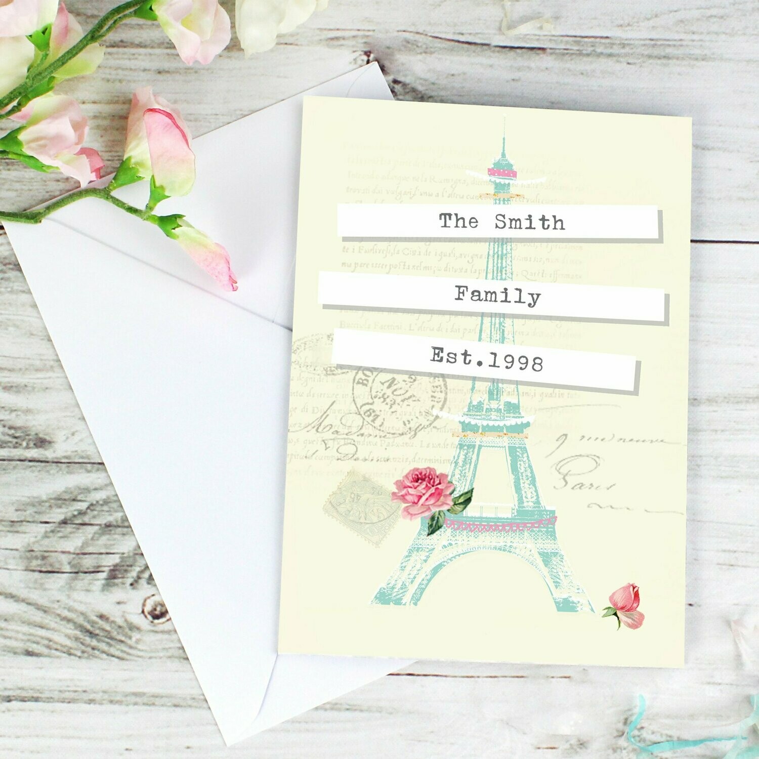 Personalised Vintage Pastel Travel Card