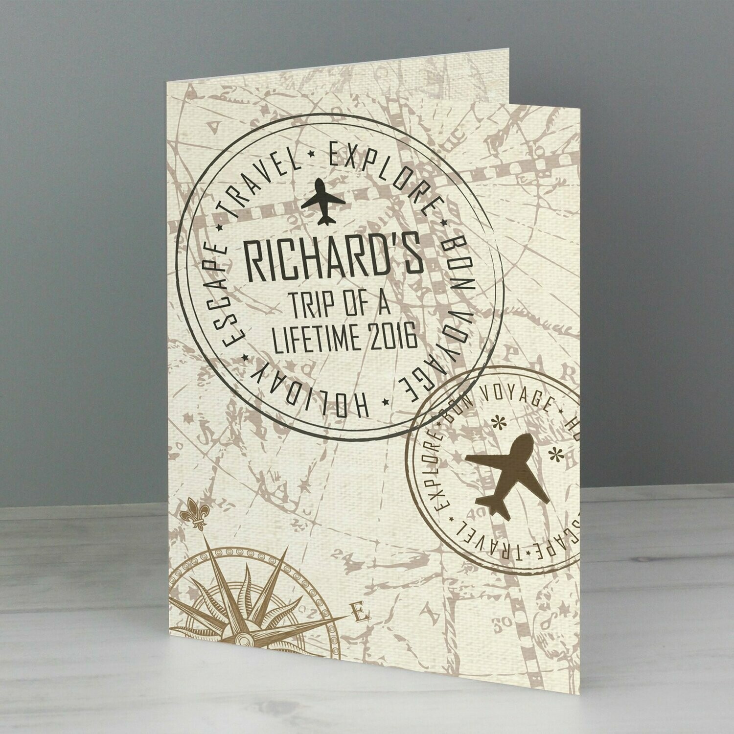 Personalised Travel Stamp Card