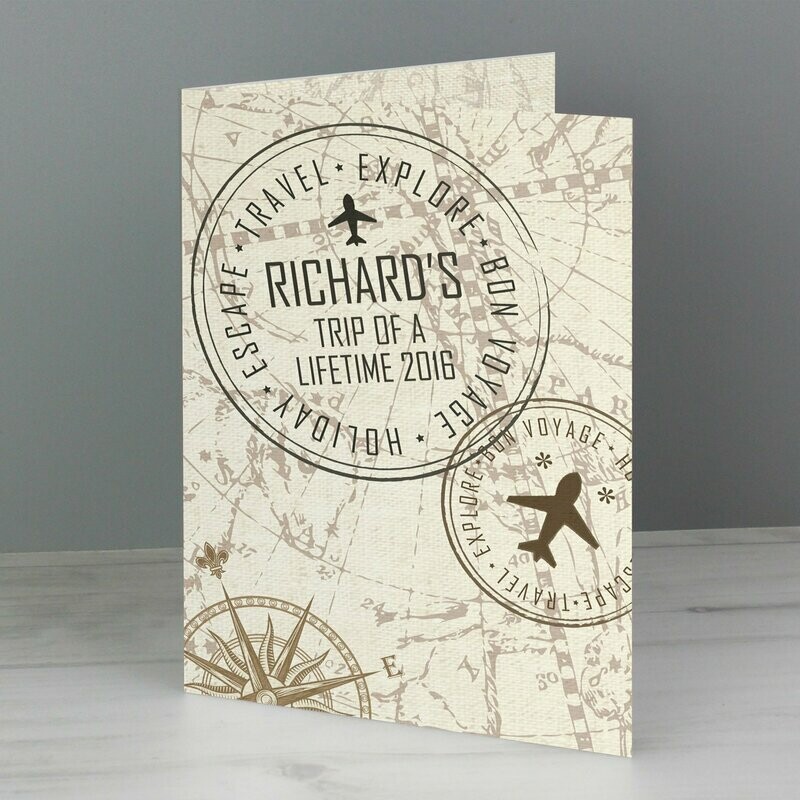 Personalised Travel Stamp Card