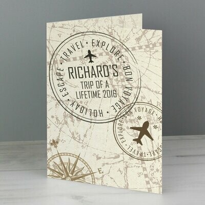 Personalised Travel Stamp Card