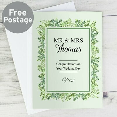 Personalised Fresh Botanical Card