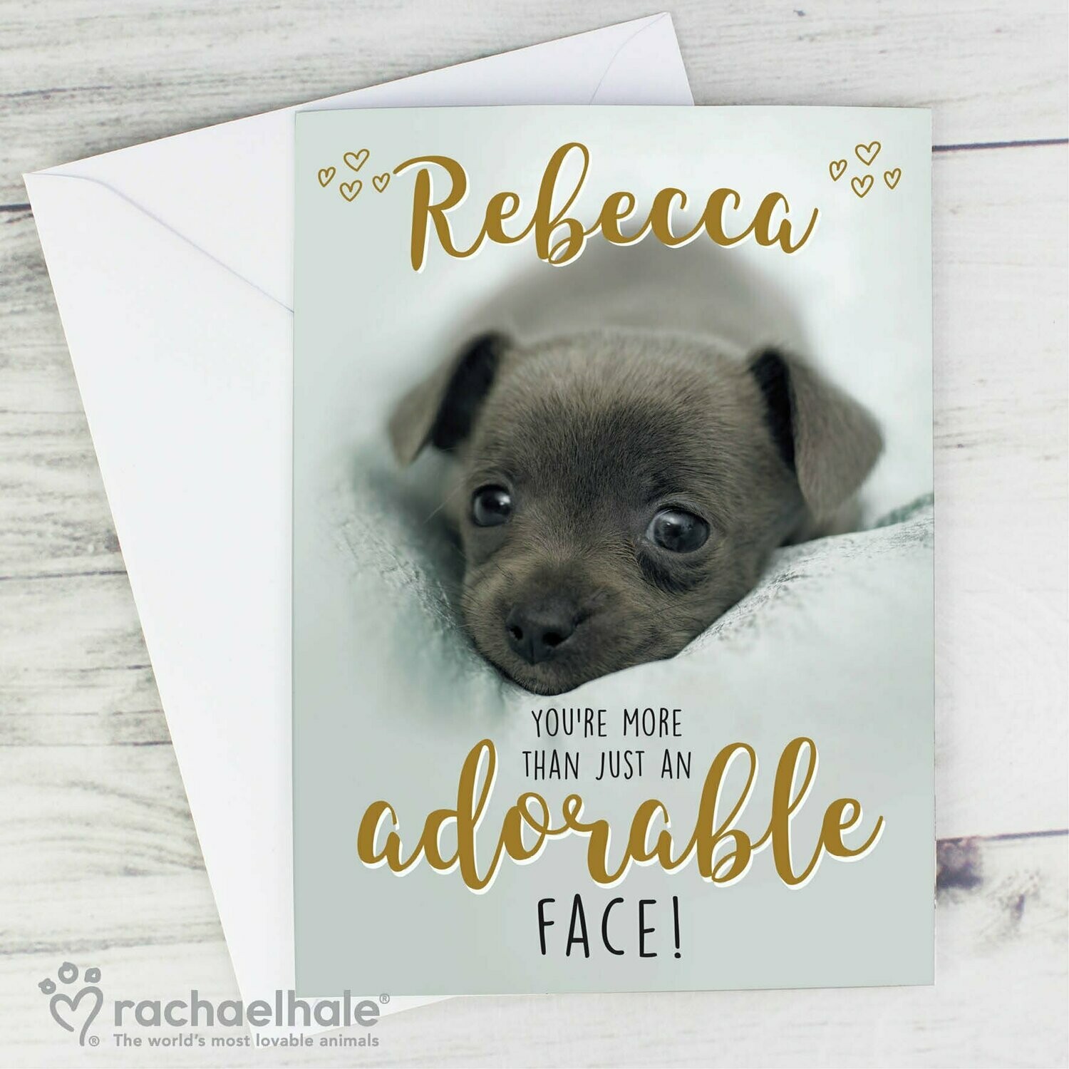 Personalised Rachael Hale Adorable Face Card